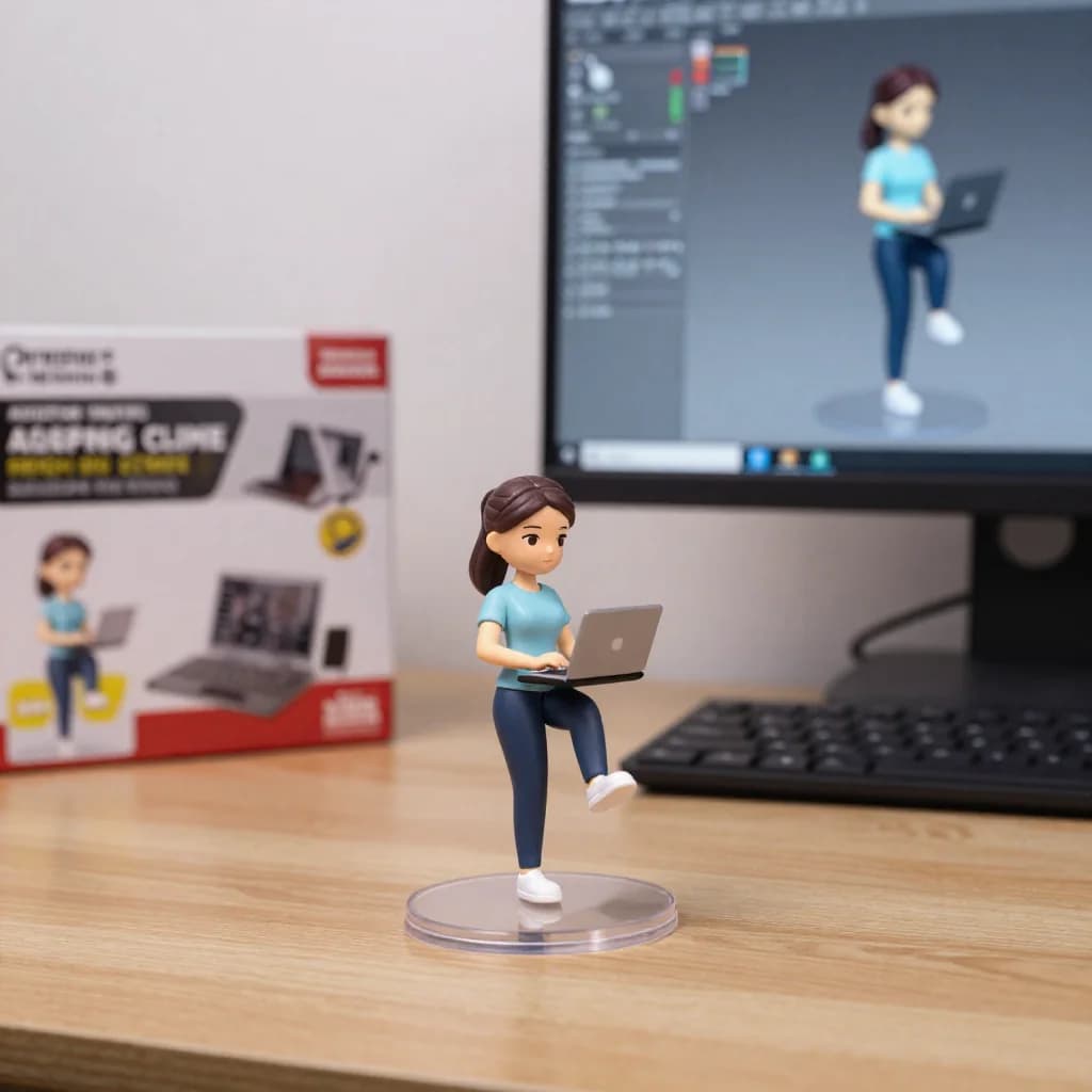 Ejemplo generado con el prompt «Figurita 3D de escritorio con Nano Banana»